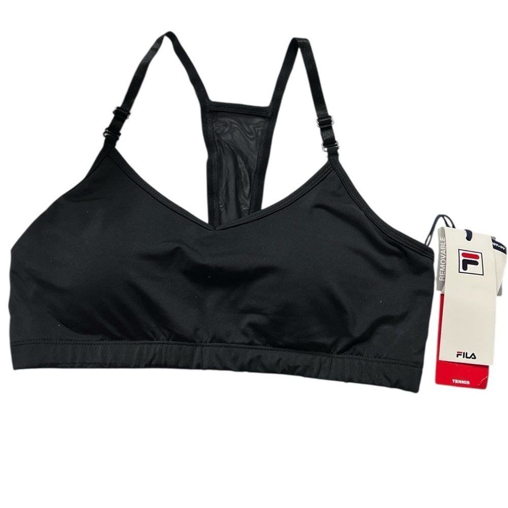 Fila Tennis Sleek Black Sports Bra - Picture 1 of 2